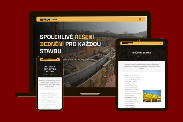 Tvorba první webové prezentace a digitální start nové divize společnosti Mivatech s.r.o.